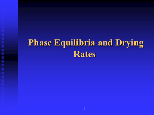 5.3 Phase Equilibria and Drying Rates