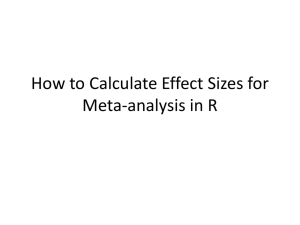 How to Calculate Effect Sizes for Meta