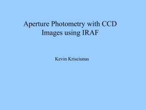 Doing aperture photometry with IRAF