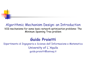 VCG-mechanism - University of L`Aquila