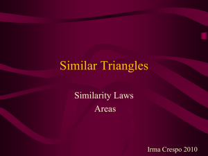 Similar Triangles - Teaching Portfolio