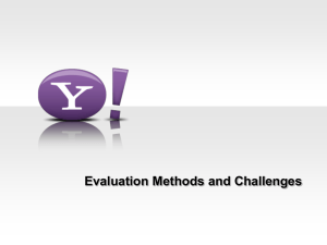 Evaluation Methods and Challenges