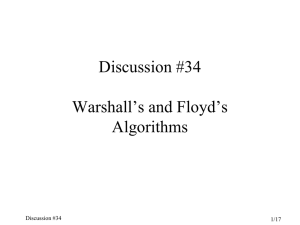Warshall`s and Floyd`s Algorithms