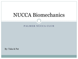 Nucca Biomechanics - Palmer NUCCA Club