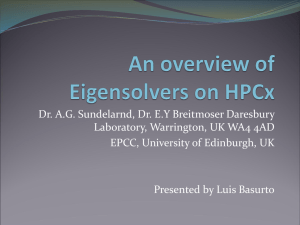 An overview of eigensolvers for HPCx