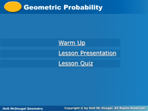 6.1 Geometric Probability