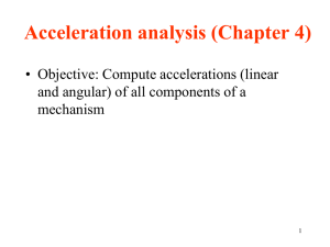 Acceleration analysis (Chapter 7)