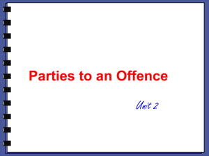 Parties to an Offence