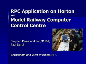 RPC Application on Horton and Model Railway Computer Control