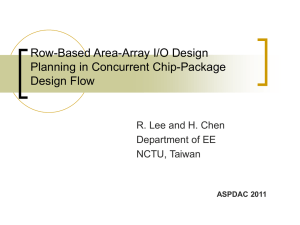 Row-Based Area-Array I/O Design Planning in Concurrent Chip