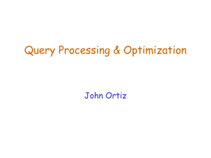 Query Processing and Optimization