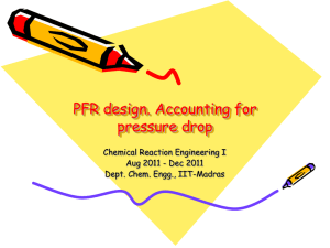 PFR design - Chemical Engineering