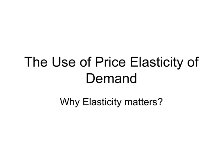 Total Revenue Elasticity