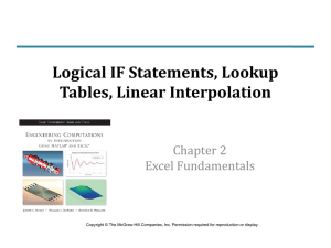 Chapter 2 Part 2: Excel Fundamentals: IF Statements