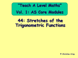 44 Stretches of the Trig Functions