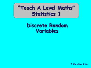 14 Discrete Random Variables