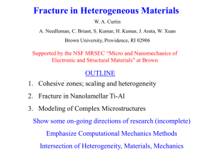 Crack growth in Lamellar Ti-Al