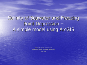 Salinity of Seawater and Freezing Point Depression