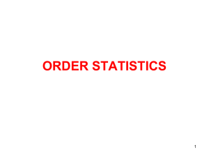 order stats and limiting distrs