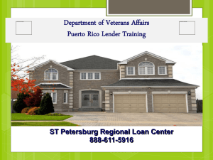 Department of Veterans Affairs Lender Training