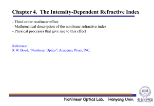 Chapter 4. The Intensity-Dependent Refractive Index - Micro