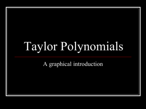 Taylor Polynomial Approximations