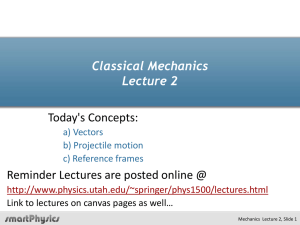 Classical Mechanics Lecture 2