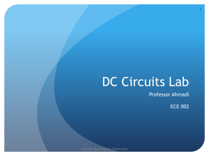 DC Circuits Lab - George Washington University