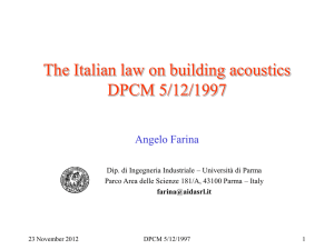 DPCM 5/12/1997 - Angelo Farina