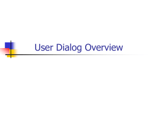 Dialog Programming