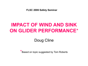 Impact of wind and sink on glider performance