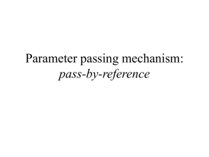 Parameter passing mechanism: pass-by