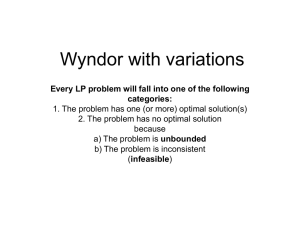 Wyndor with variations