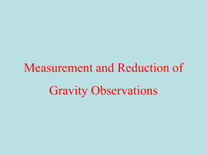 Measurement and Reduction of Gravity Observations