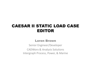 CAESAR II LOAD CASE EDITOR