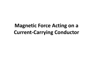 Magnetic Force Acting on a Current