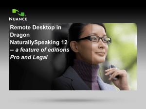 Remote Desktop in Dragon NaturallySpeaking 12 -- a