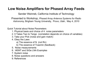 Low Noise Amplifiers