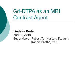 Gd-DPTA as a MRI contrast Agent