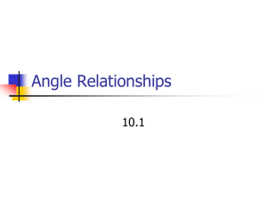 Angle Relationships PowerPoint