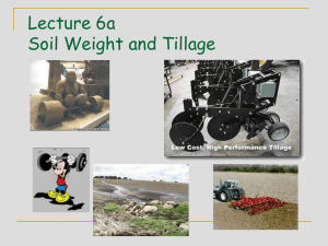 Soil Weight and Tillage