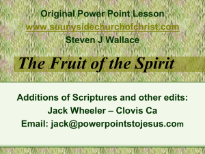 Self Control - Power Points to Jesus