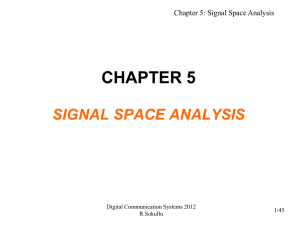 chapter 5 signal space analysis