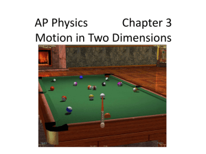Motion in 2-Dimensions