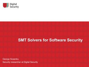 SMT Solvers for Software Security