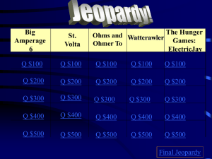 Electric Jeopardy