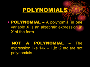 polynomials - Recruitments Today