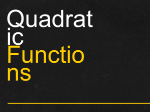 QuadraticFunctions