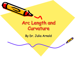 12.5 Arc Length and Curvature