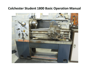 Colchester Student 1800 Basic Operation